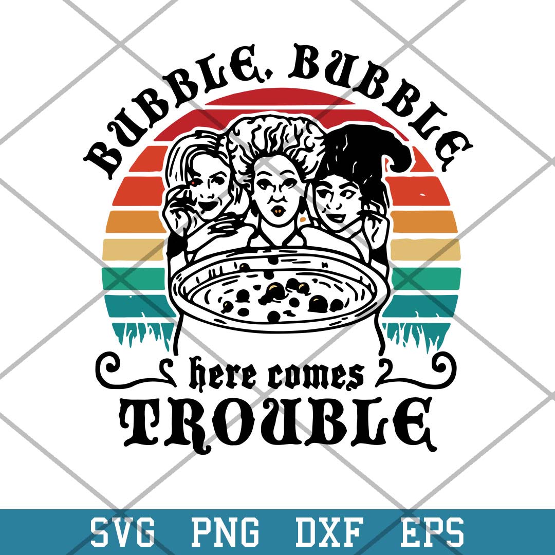 Vintage Hocus Pocus Witch Svg, -Svgfilesforcricut