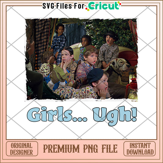 Vintage Kids Reaction PNG File for Cricut Projects