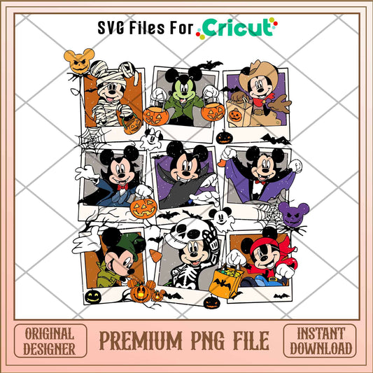 Vintage Mickey Friends Halloween png bundle, Disney characters png bundle, Digital Download
