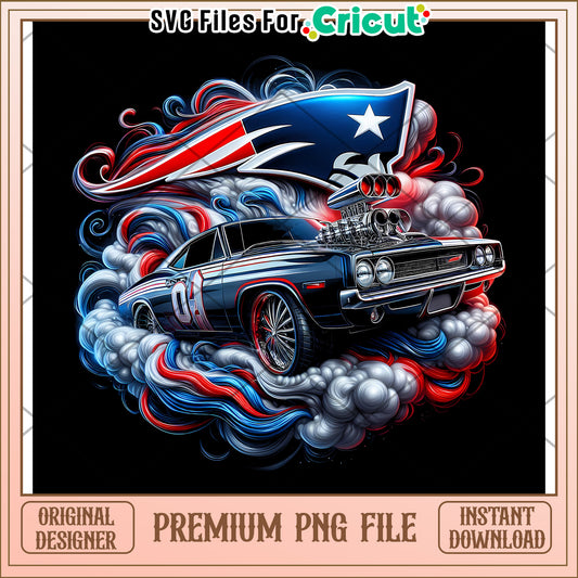 Vintage Muscle Car Design File, Instant Download for DIY Projects
