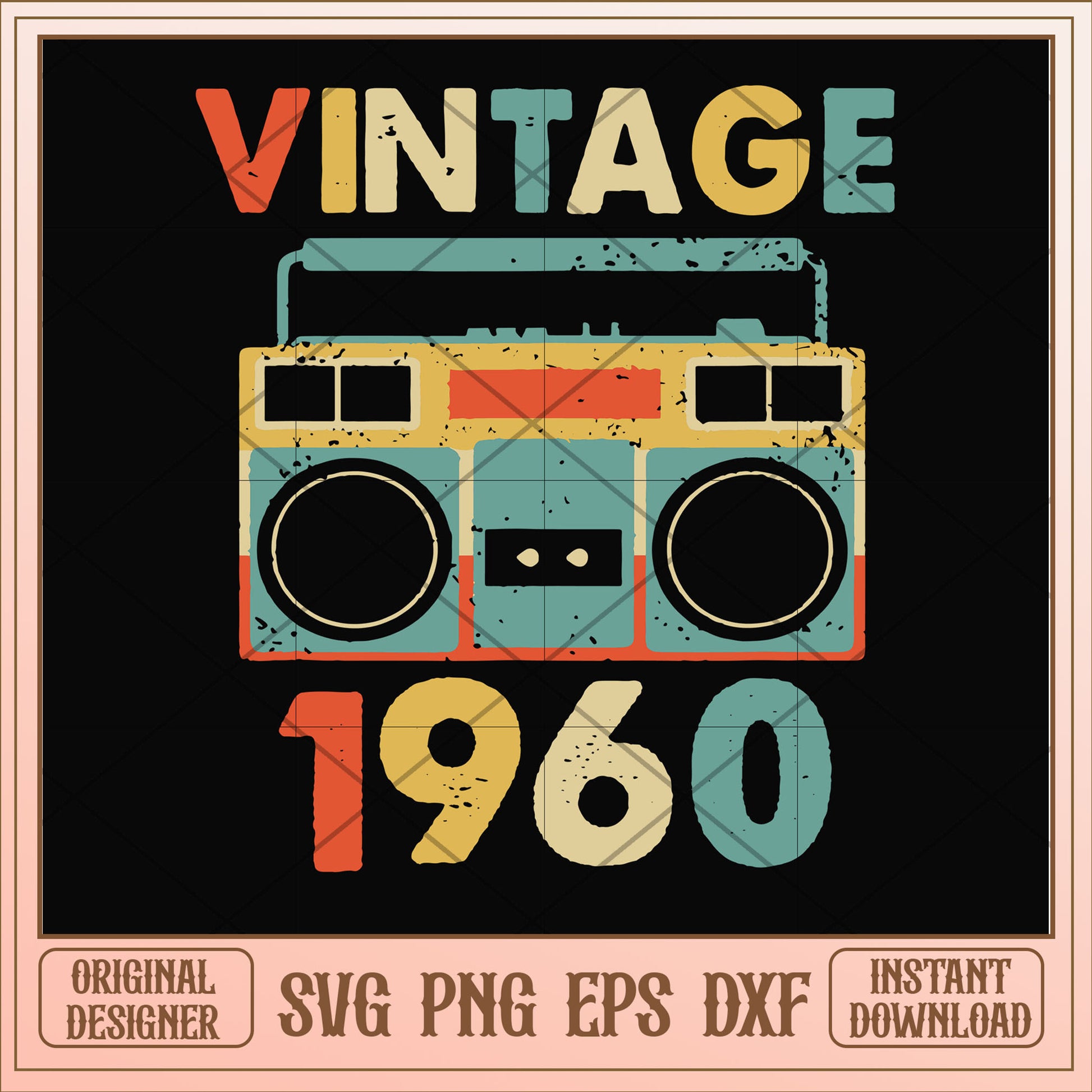 Vintage November 1960 svg, vintage svg, birthday svg