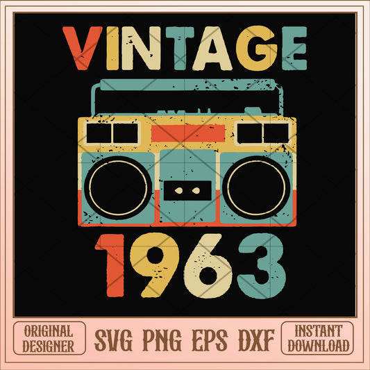 Vintage November 1963 svg, vintage svg, birthday svg