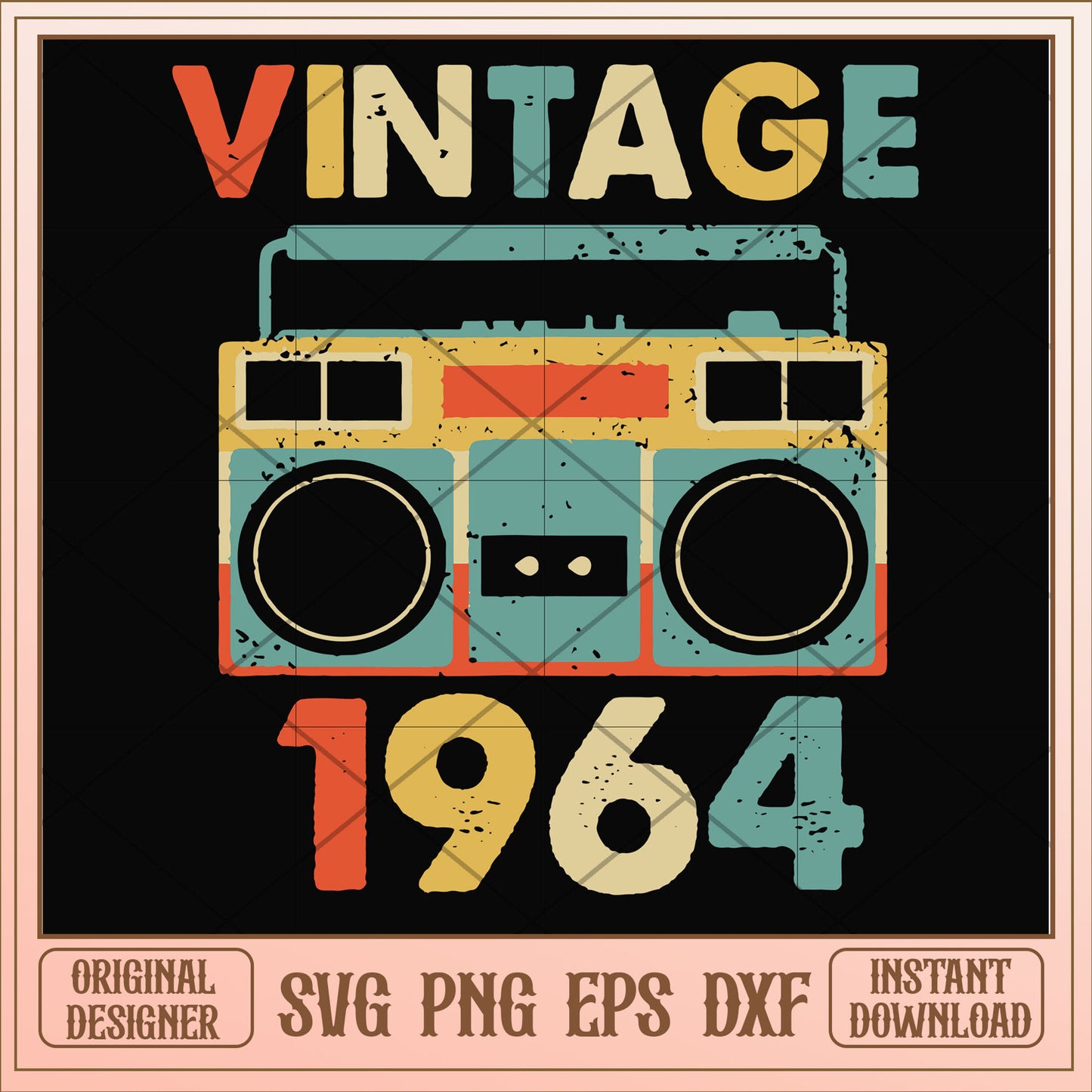 Vintage November 1964 svg, vintage svg, birthday svg
