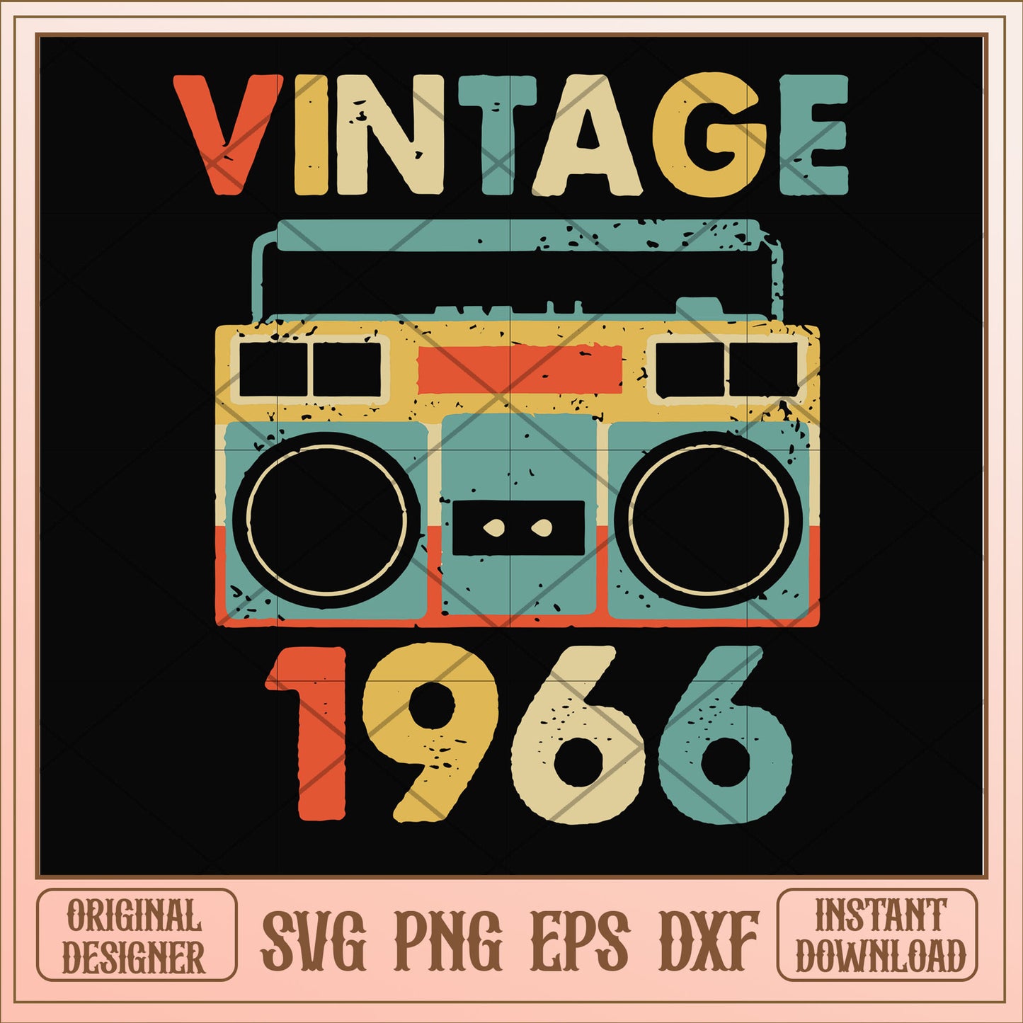 Vintage November 1966 svg, vintage svg, birthday svg
