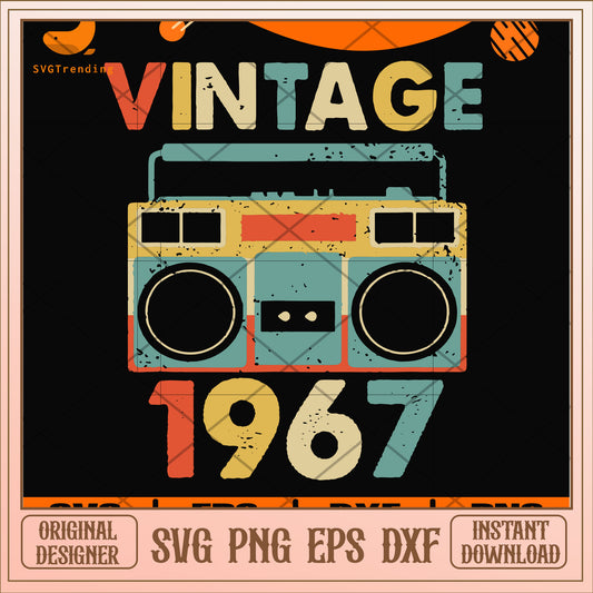 Vintage November 1967 svg, vintage svg, birthday svg