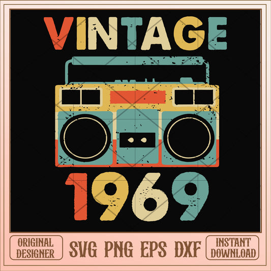 Vintage November 1969 svg, vintage svg, birthday svg