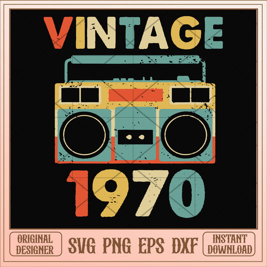 Vintage November 1970 svg, vintage svg, birthday svg