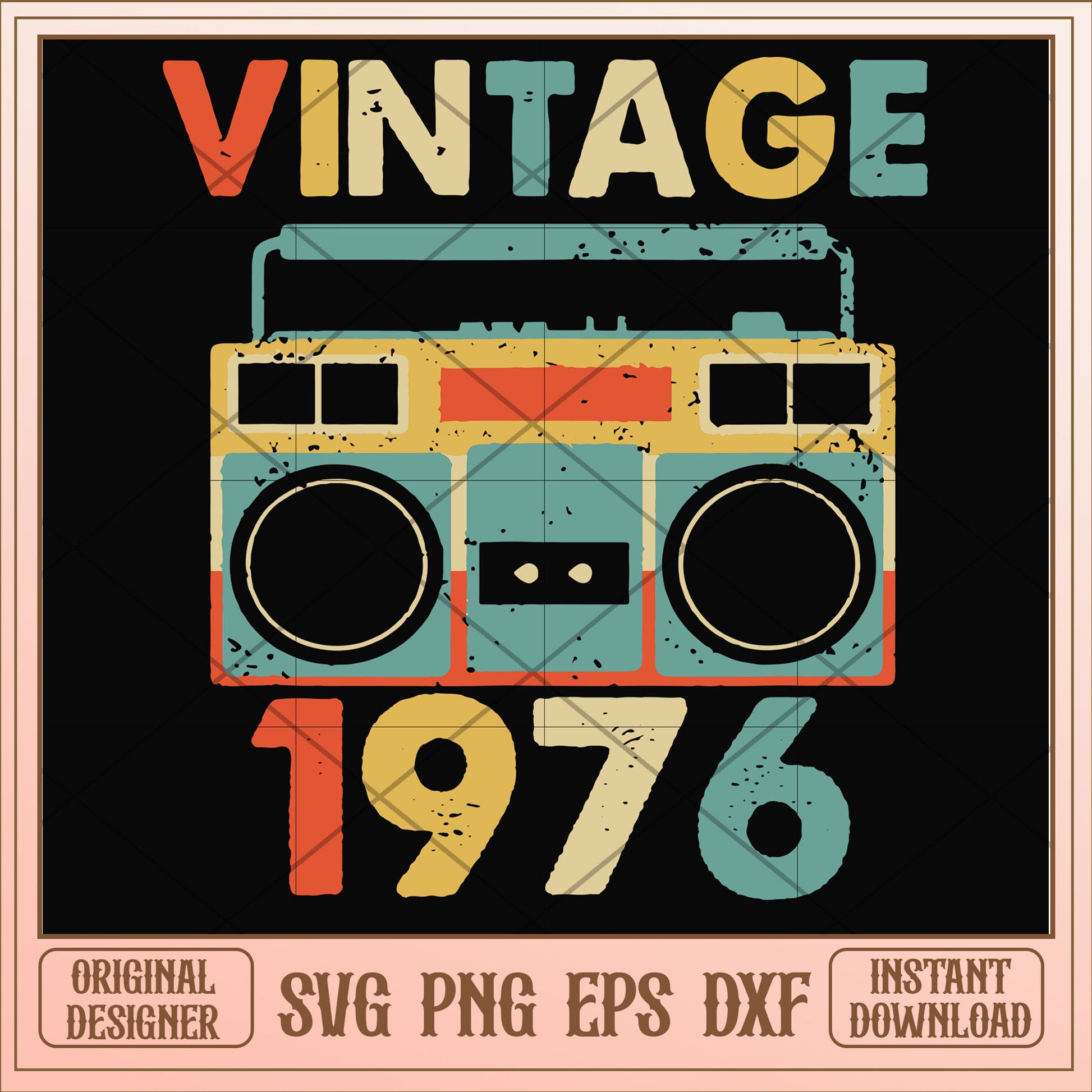 Vintage November 1976 svg, vintage svg, birthday svg