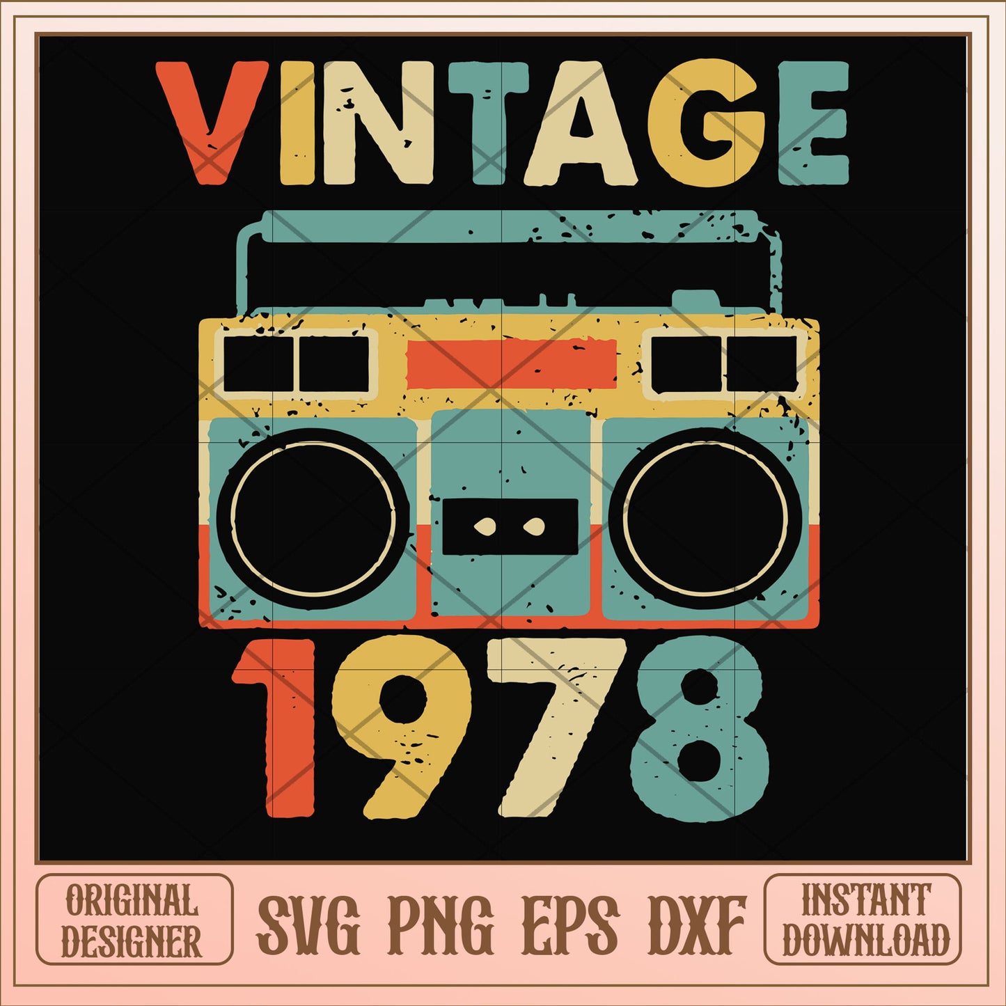 Vintage November 1978 svg, vintage svg, birthday svg