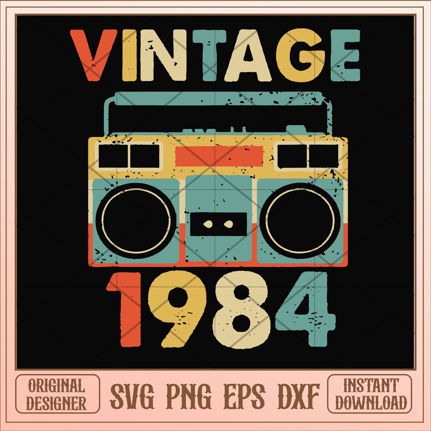 Vintage November 1984 svg, vintage svg, birthday svg