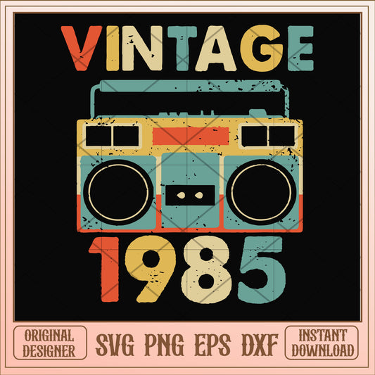 Vintage November 1985 svg, vintage svg, birthday svg