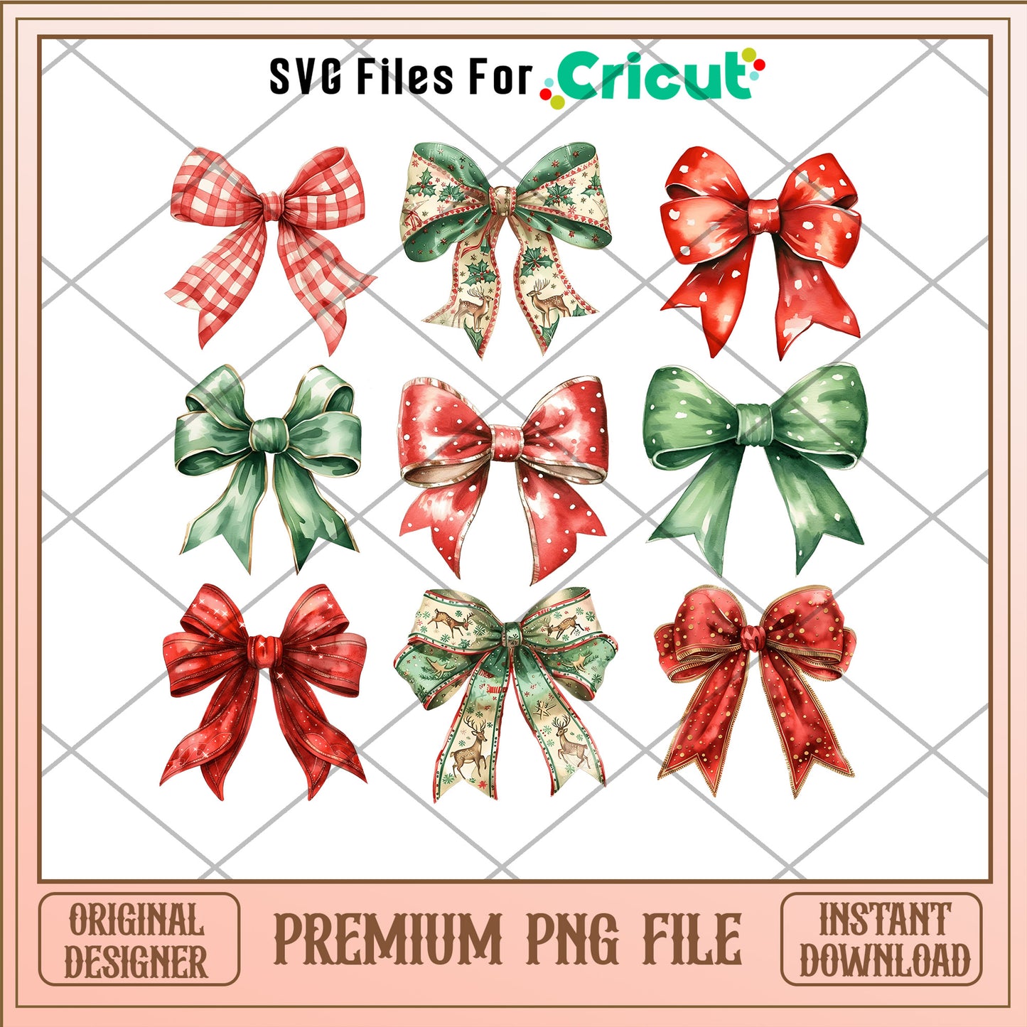 Vintage christmas bow png, christmas bow png, merry christmas png