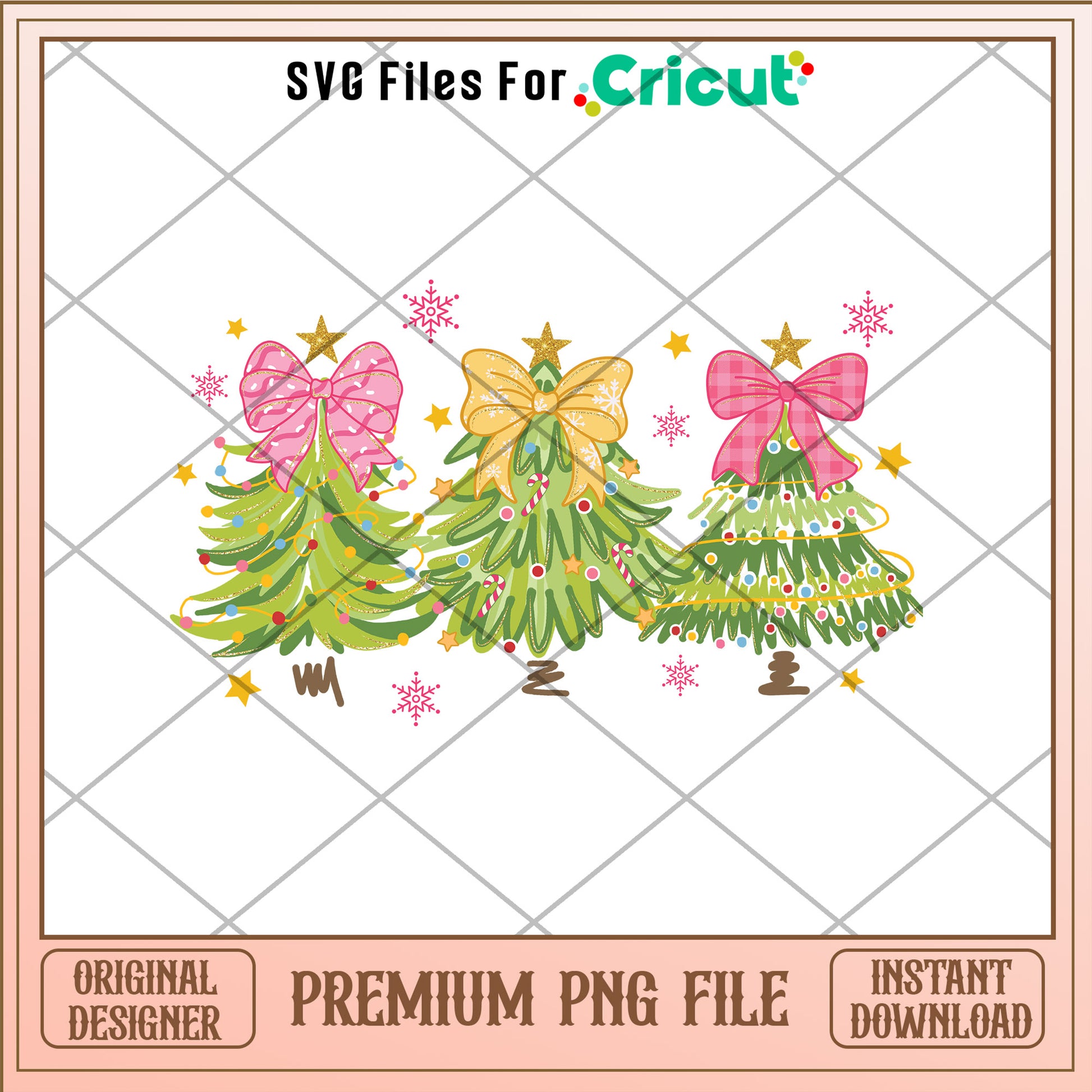 Vintage christmas tree and bow png, merry christmas png