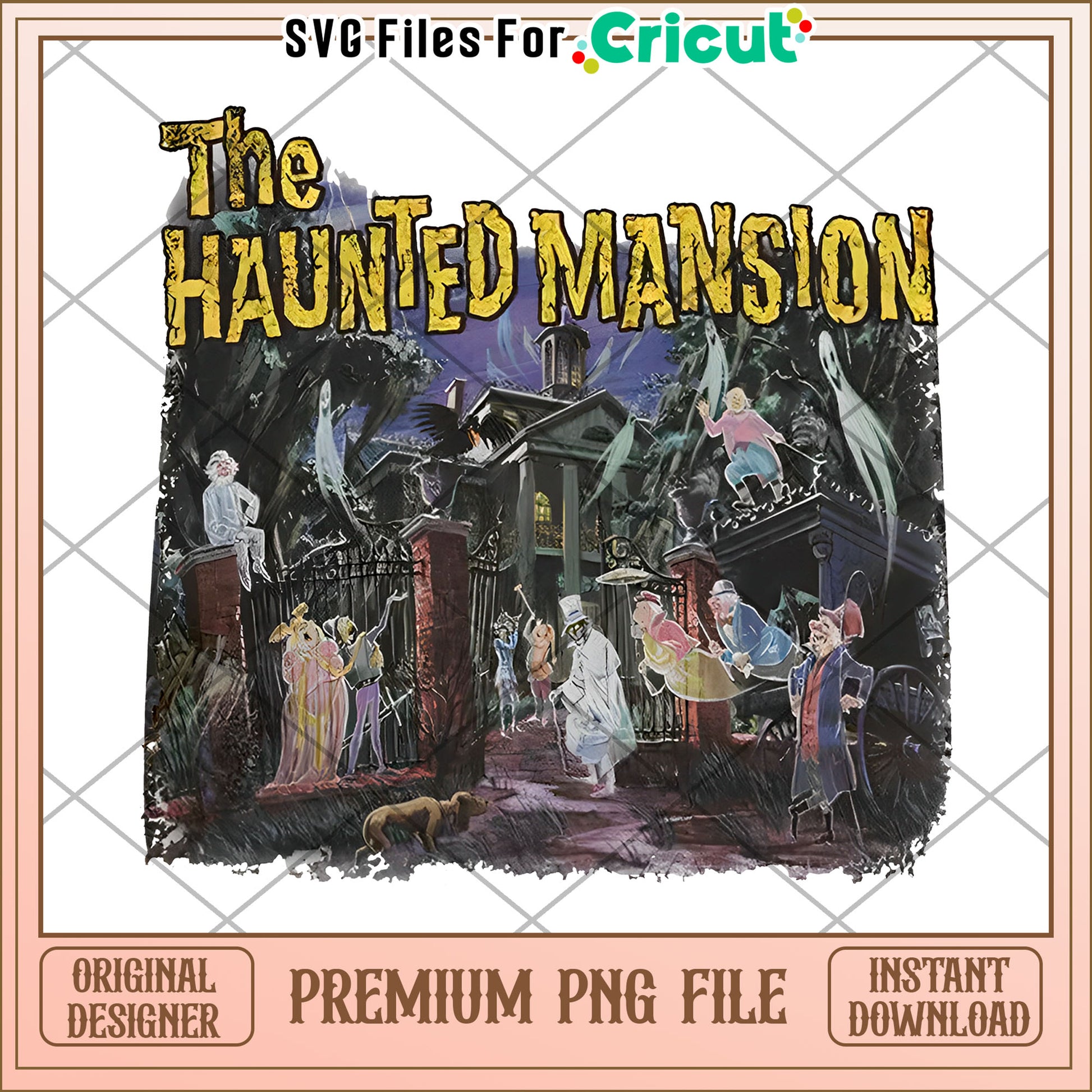 Vintage haunted mansion png, halloween cartoon png, halloween nightmare png