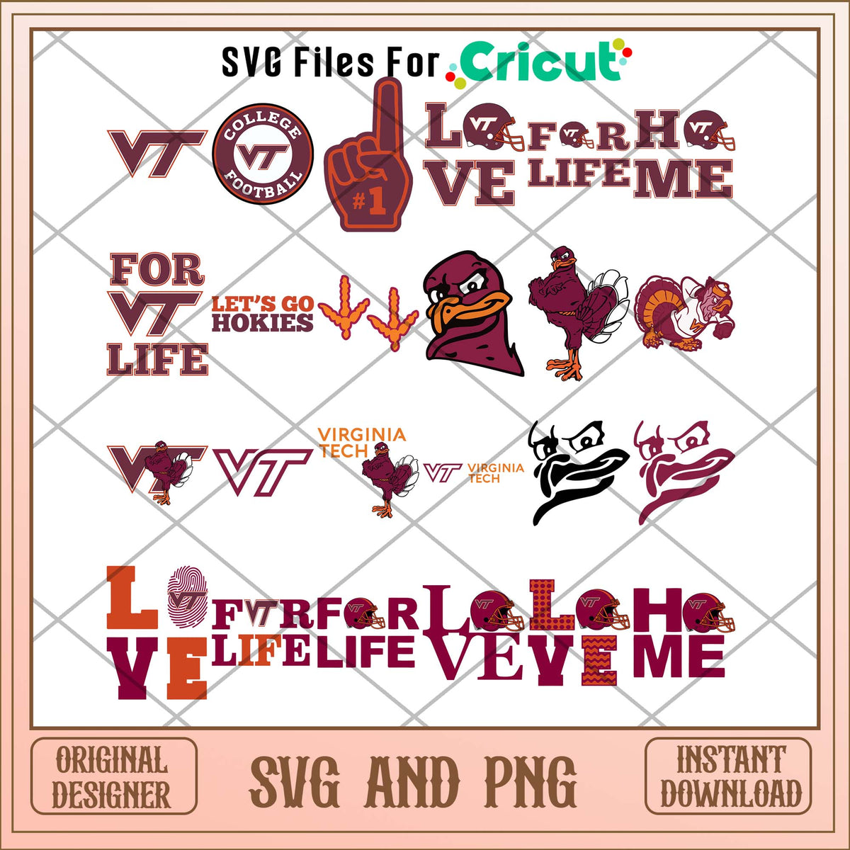 Virginia Tech Ribbons Virginia Tech svg, Virginia Tech college svg bundle, NCAA svg – svg ...