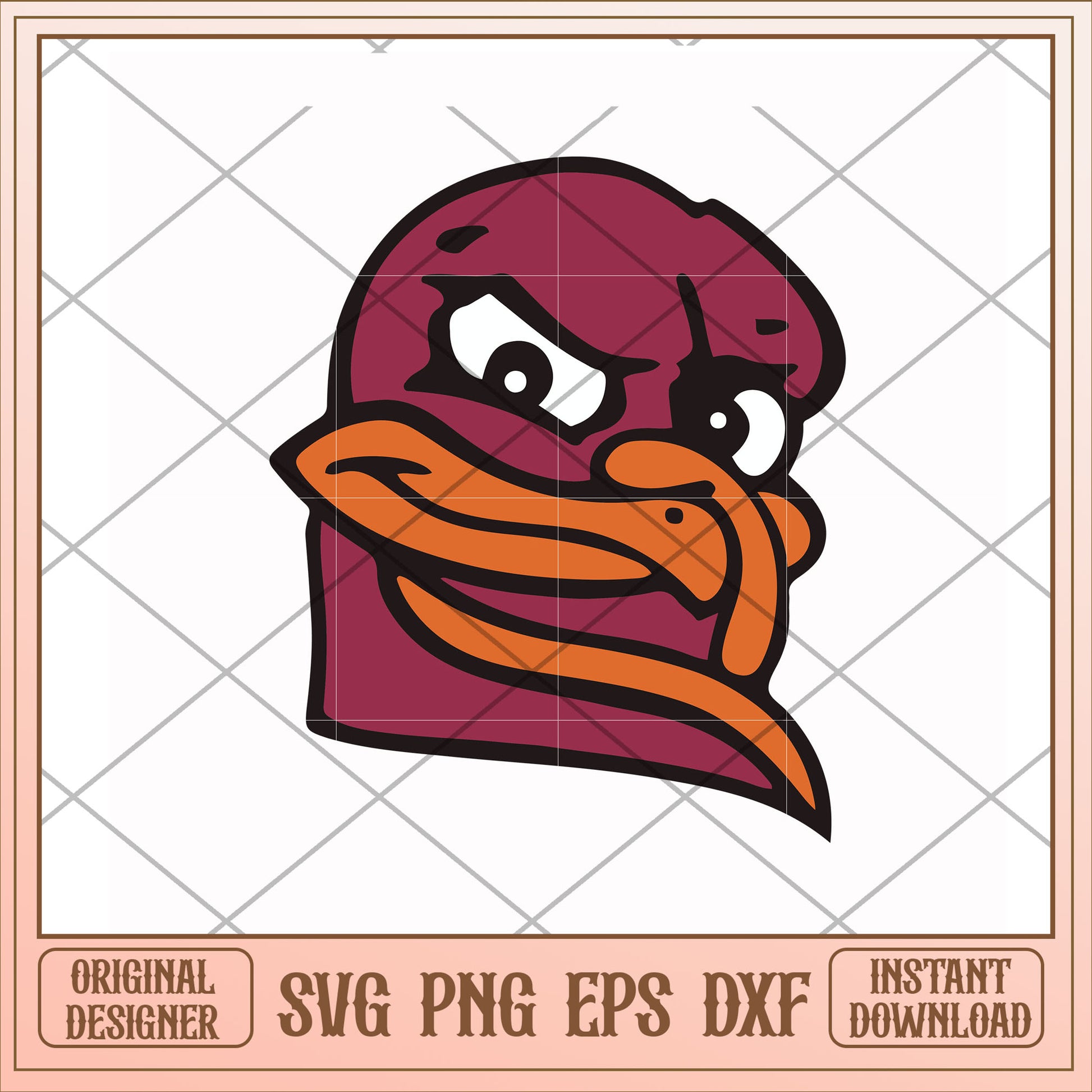 Virginia Tech Hokies hokies bird svg, mascot svg, ncaa svg