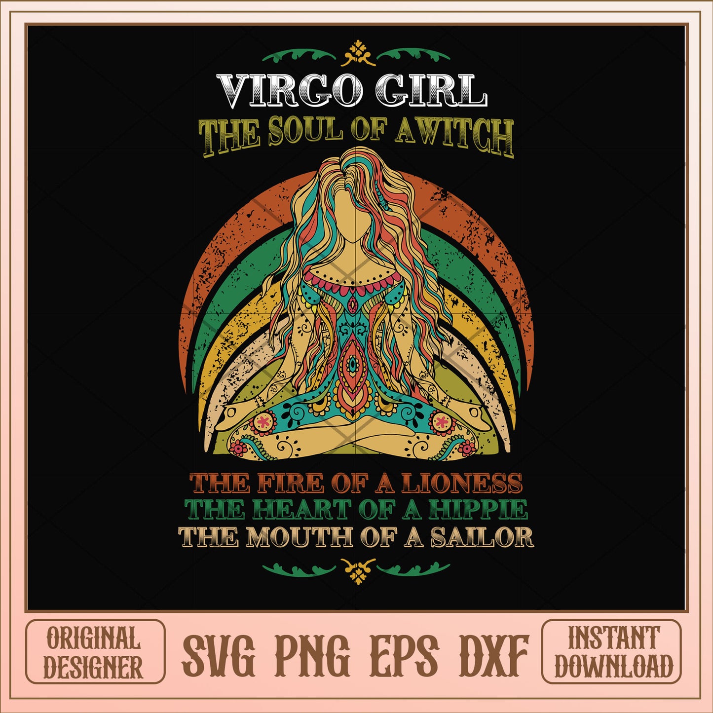 Virgo girl the soul of a witch svg, virgo svg, birthday svg