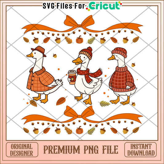 Vitage goose design png, summerween png, halloween in summer png