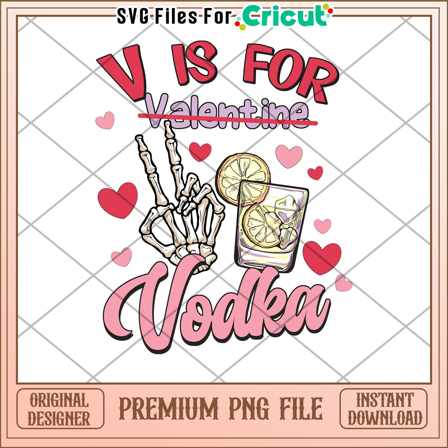 Vodka Valentines Day PNG Design