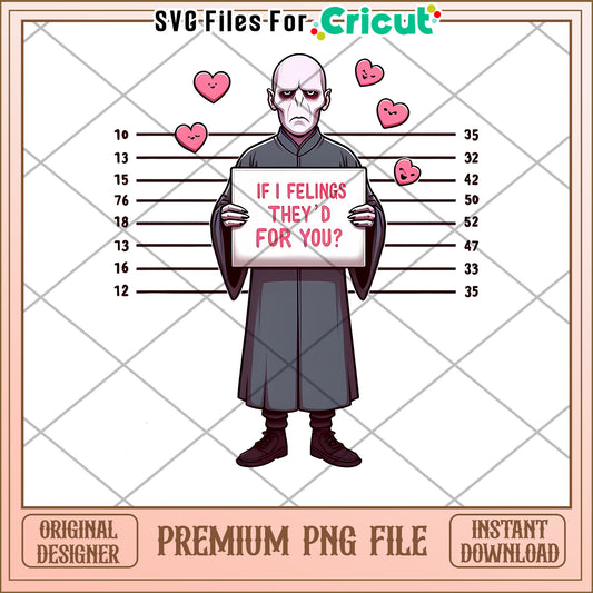 Voldemort Valentines PNG Cricut File