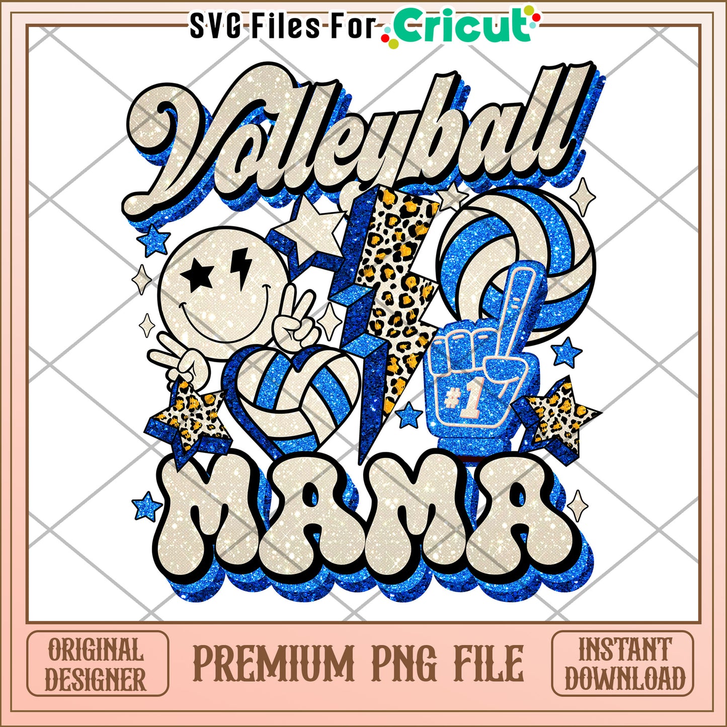 Volleyball Mama PNG Sublimation Design