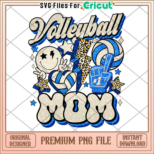 Volleyball Mom PNG Sublimation Design