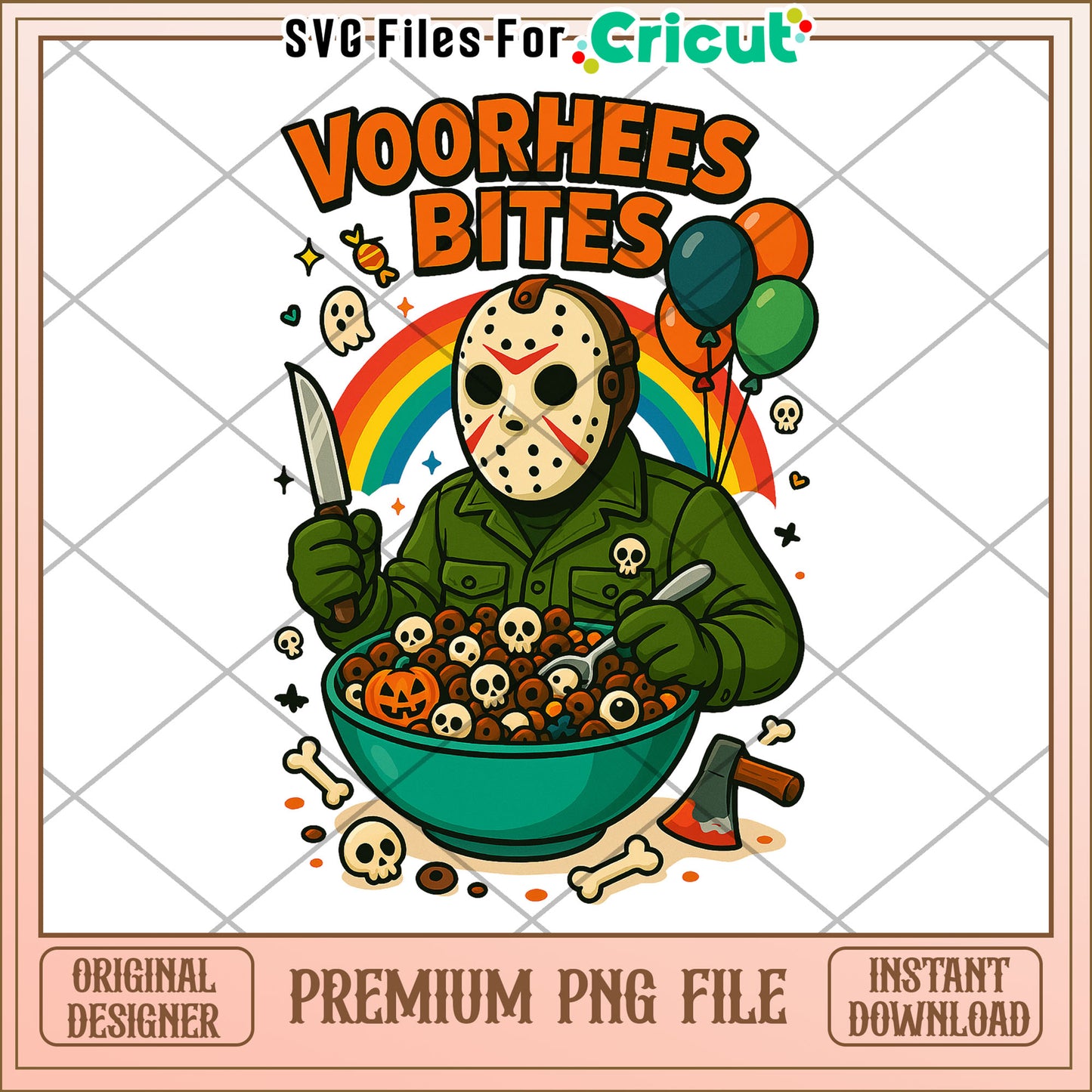 Voorhees bites png, trick or treat png, halloween wallpaper​ png