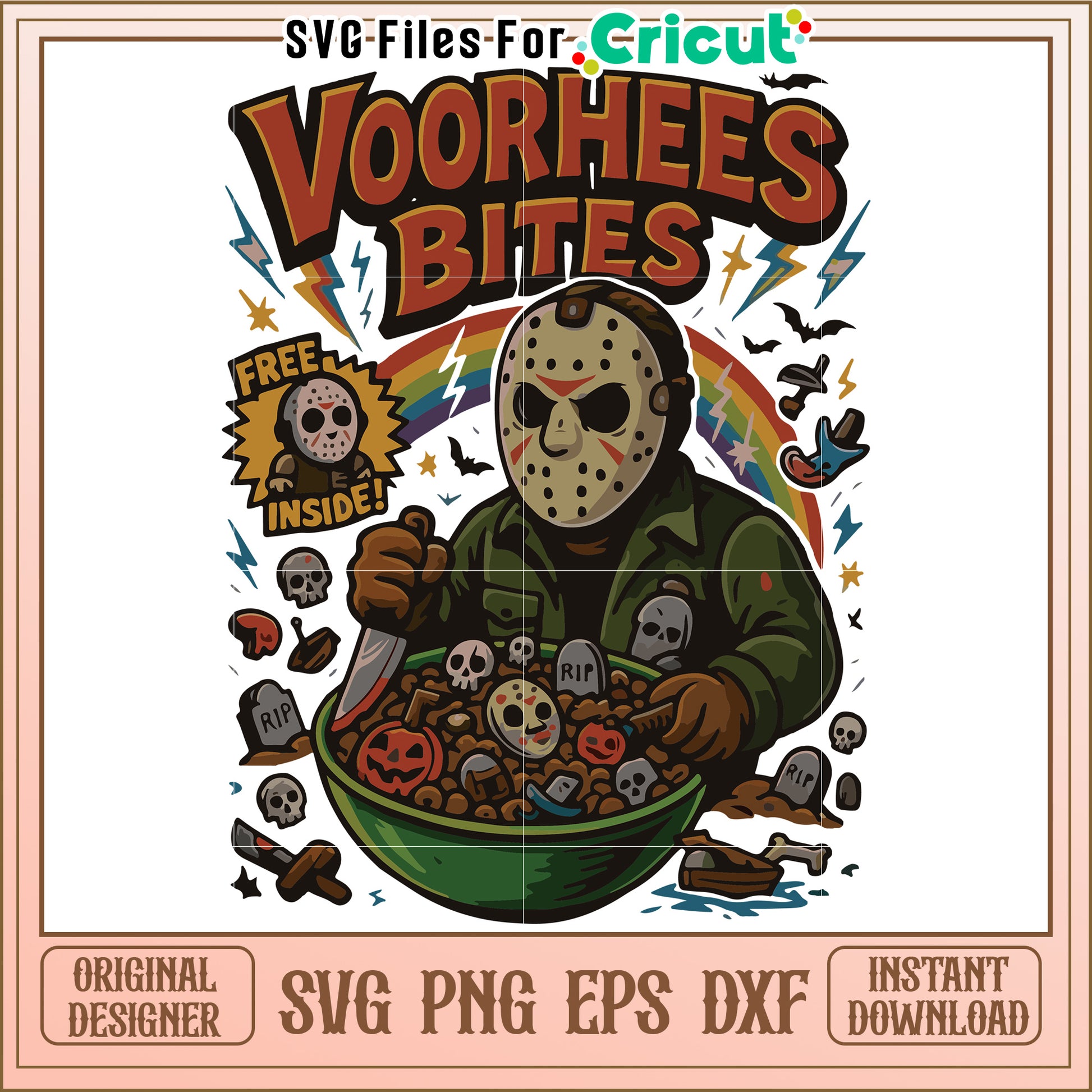 Voorhees bites svg, funny halloween svg, halloween time svg