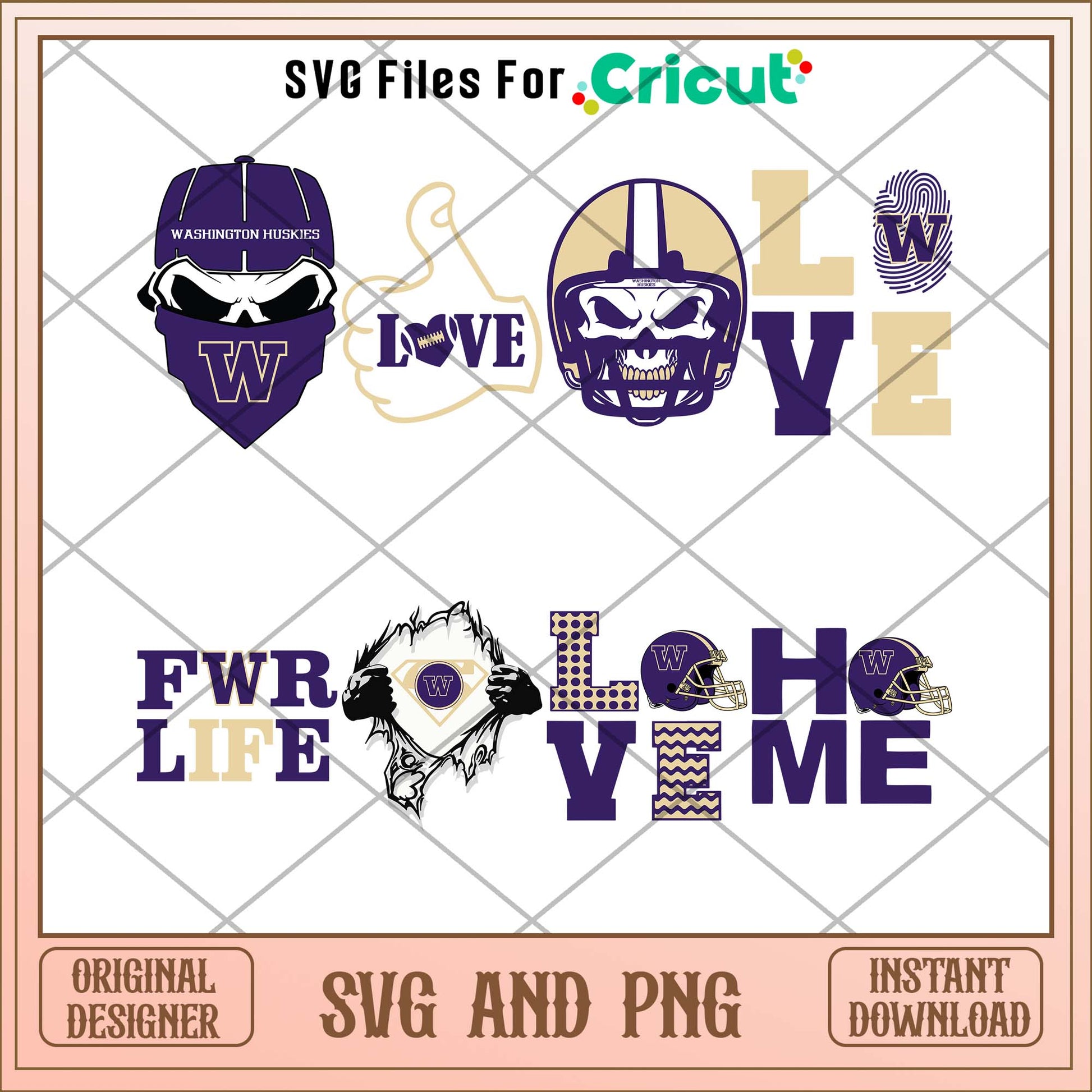 Washington Huskies love svg, Washington Huskies svg bundle, NCAA svg