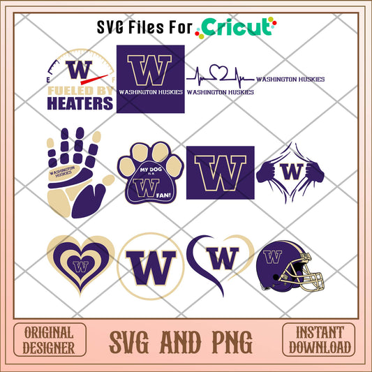 Washington Huskies logo svg, Washington Huskies svg bundle, NCAA svg