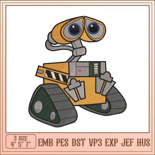 WALL•E Embroidery Design - 3 Sizes