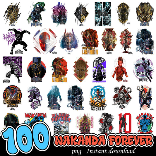 Black Panthers Warriors png, Wakanda Forever png bundle