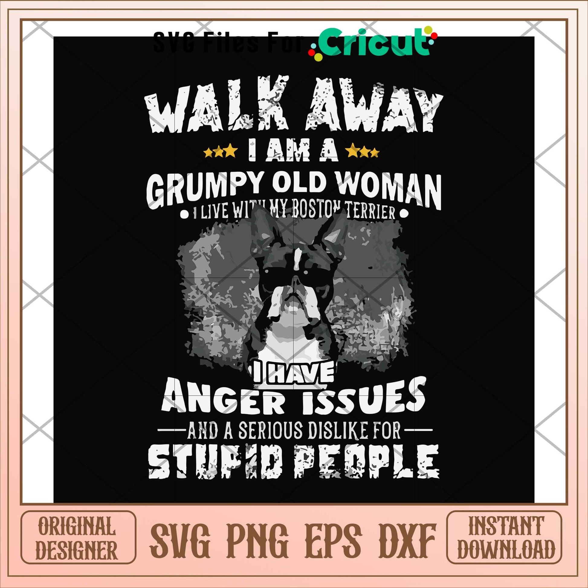 Walk away I am a grumpy old woman svg, woman svg, funny svg