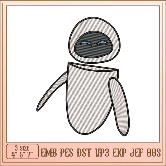 Wall-E Embroidery Design