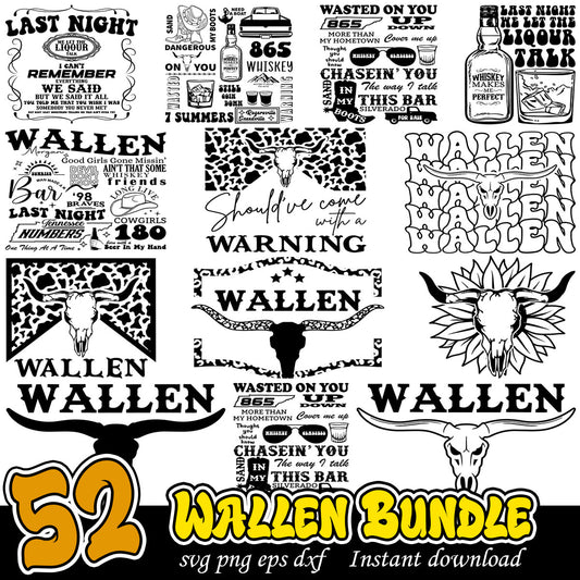 Wallen svg bundle, Country music svg bundle, Morgan Wallen bundle