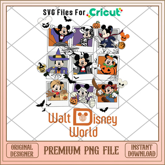 Walt Disney World Disney Halloween Mickey Mouse png, Disney characters png, Digital Download