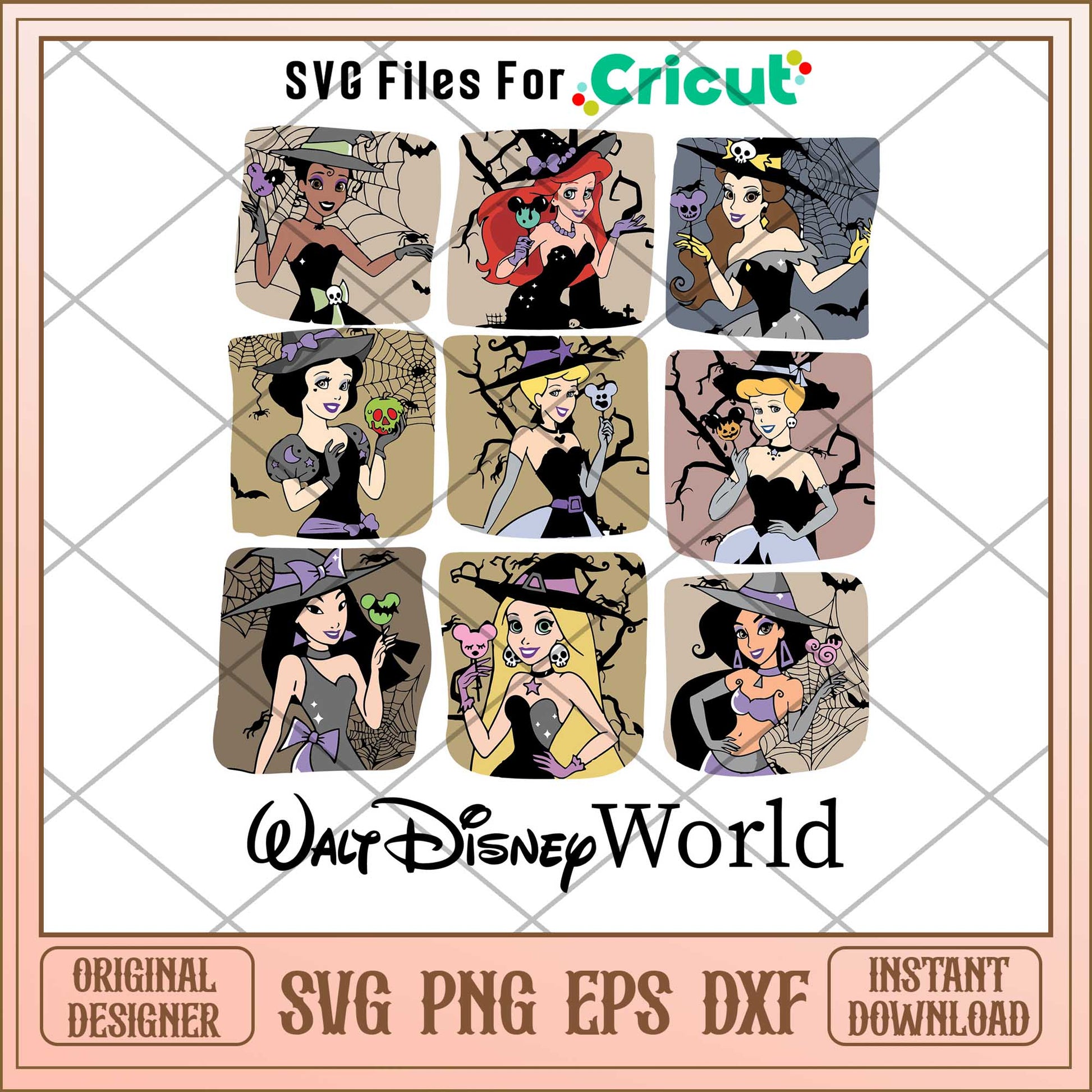 Walt Disney World  Disney princess halloween svg,    