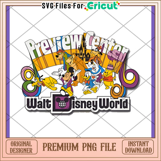 Walt Disney World Retro PNG Design