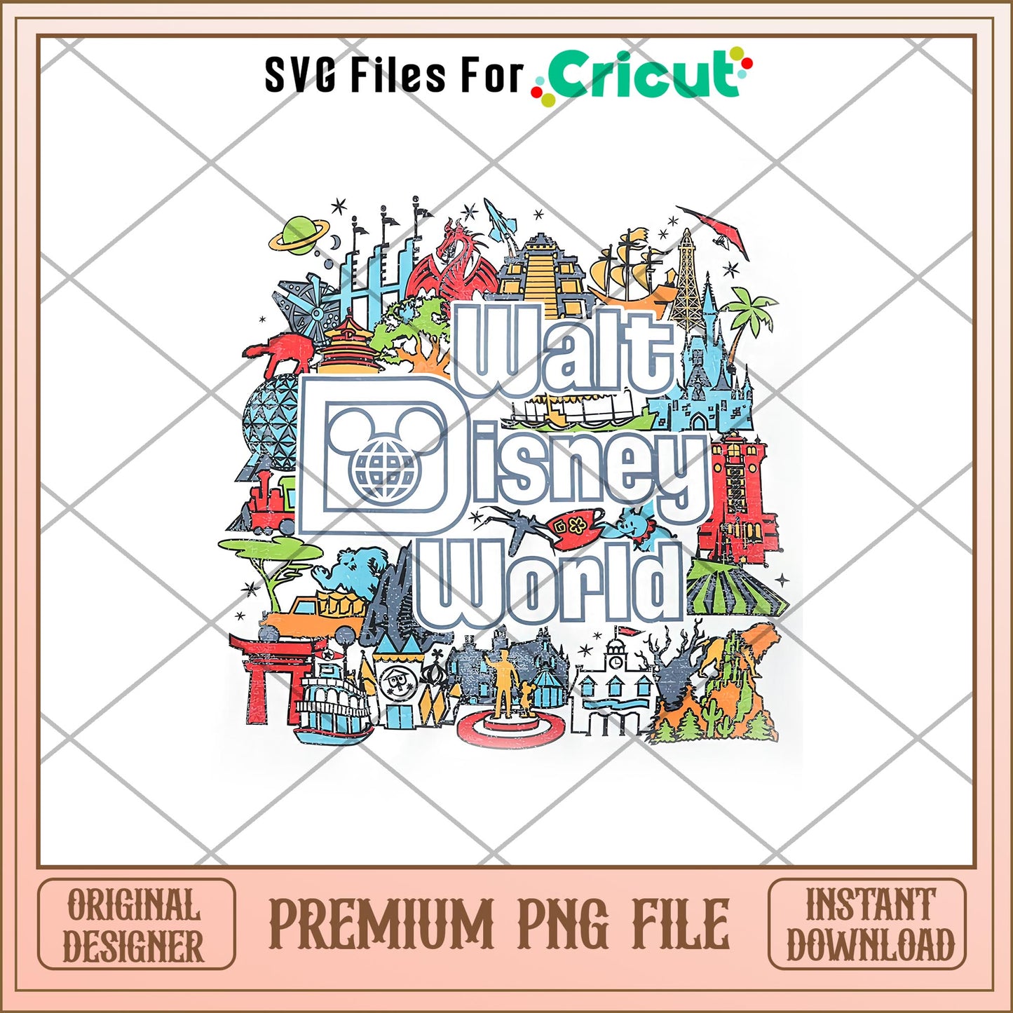 Walt Disney World png, Disney characters png, Digital Download