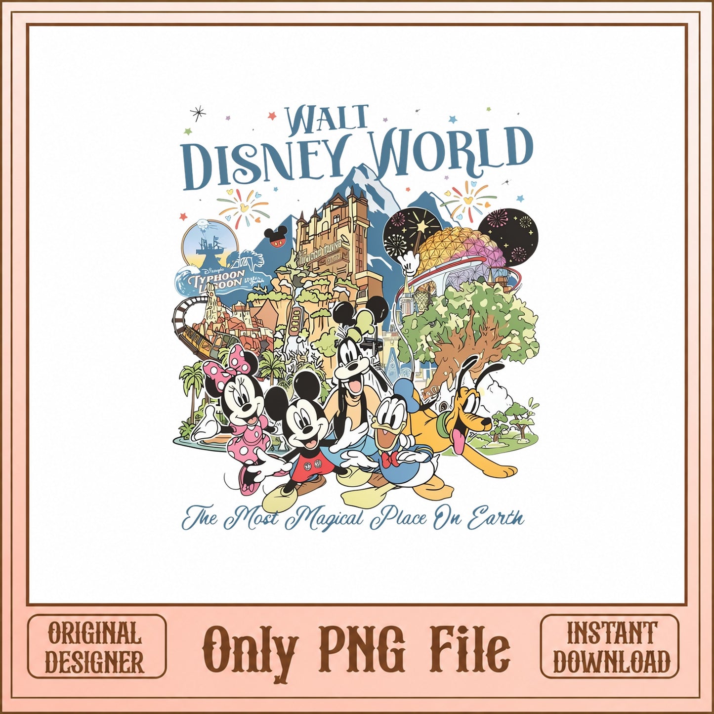 Walt Disney World PNG, Mickey And Friends, Theme Park PNG