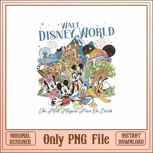 Walt Disney World PNG, Mickey And Friends, Theme Park PNG