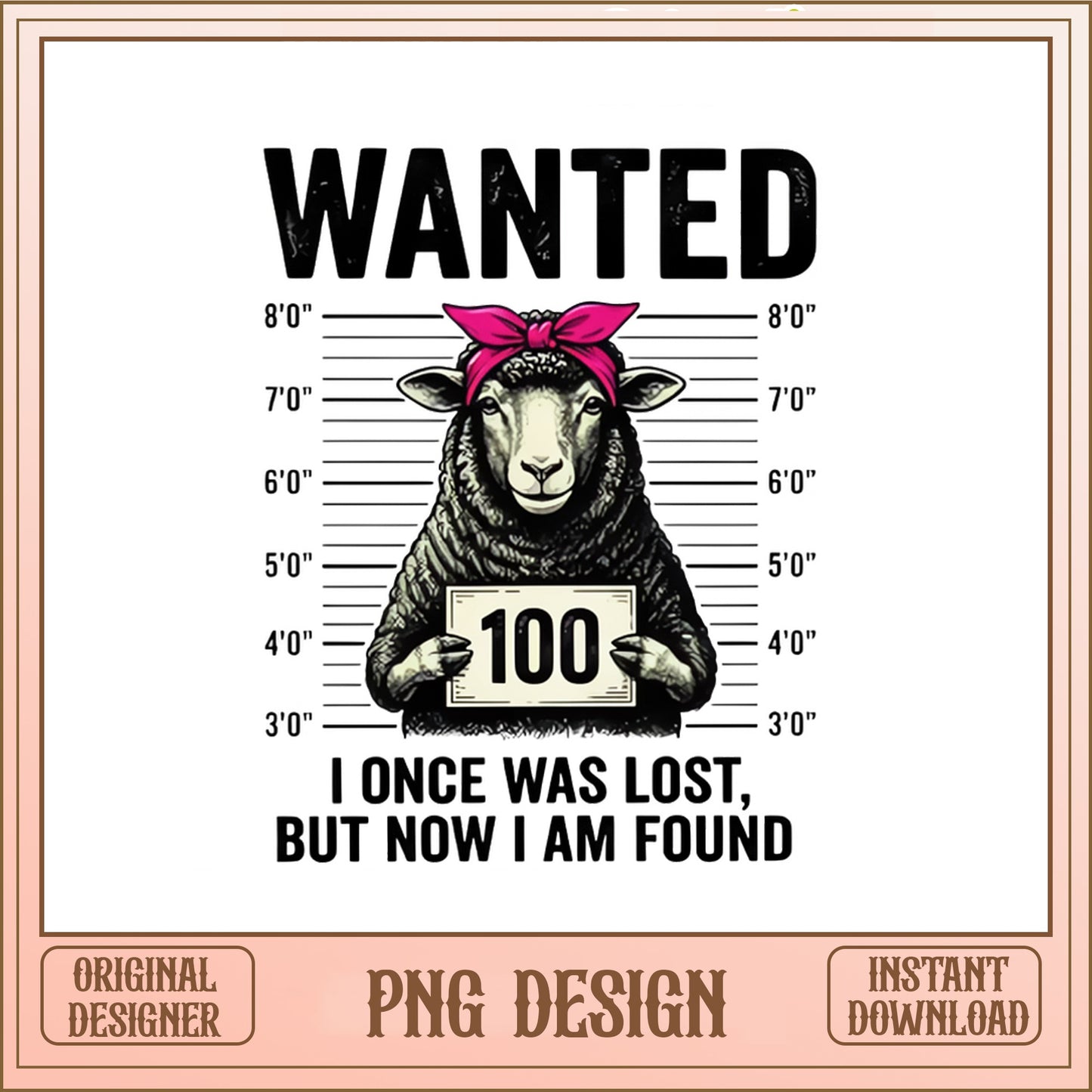 Wanted Sheep Mugshot PNG, Funny Black Sheep PNG, Lost And Found PNG