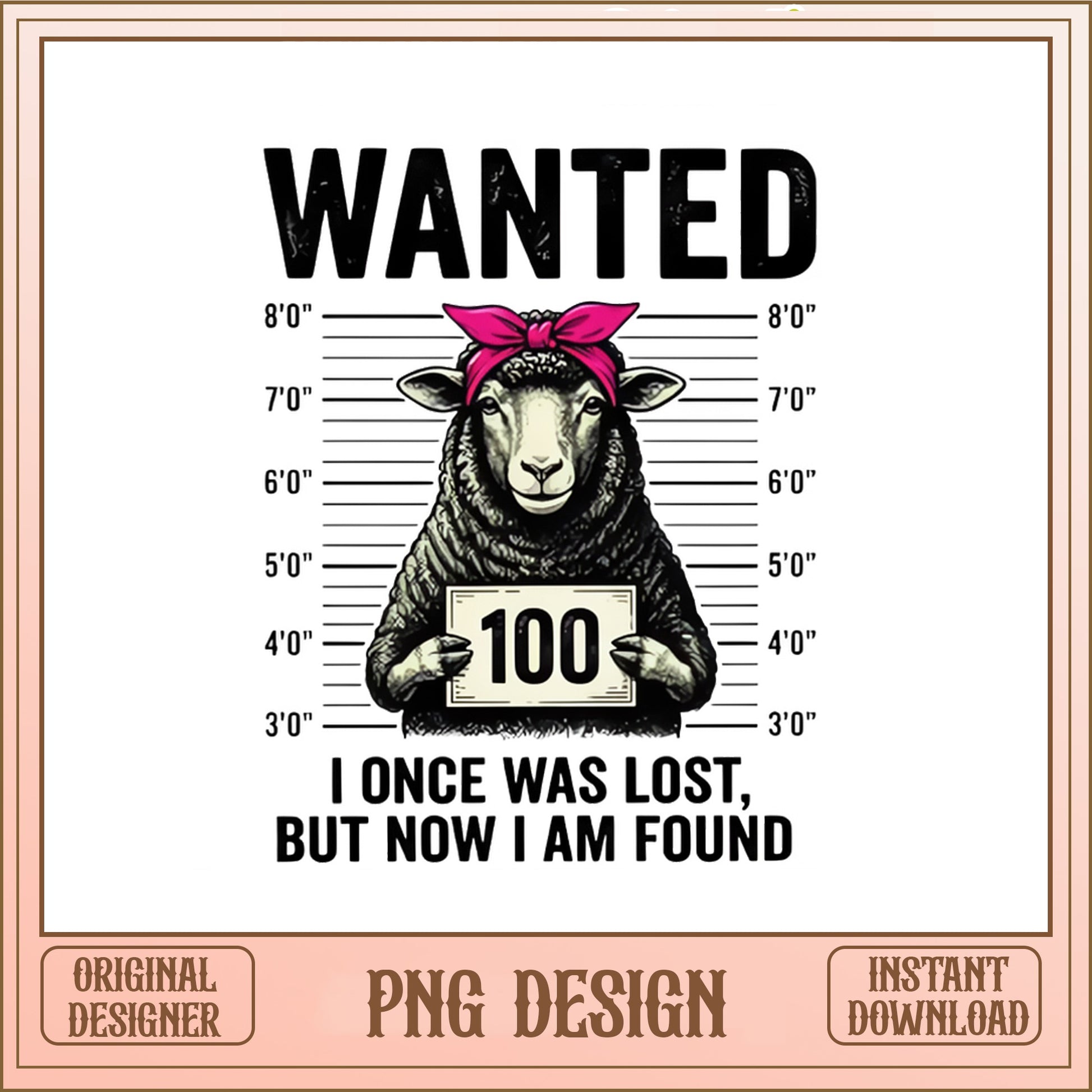 Wanted Sheep Mugshot PNG, Funny Black Sheep PNG, Lost And Found PNG