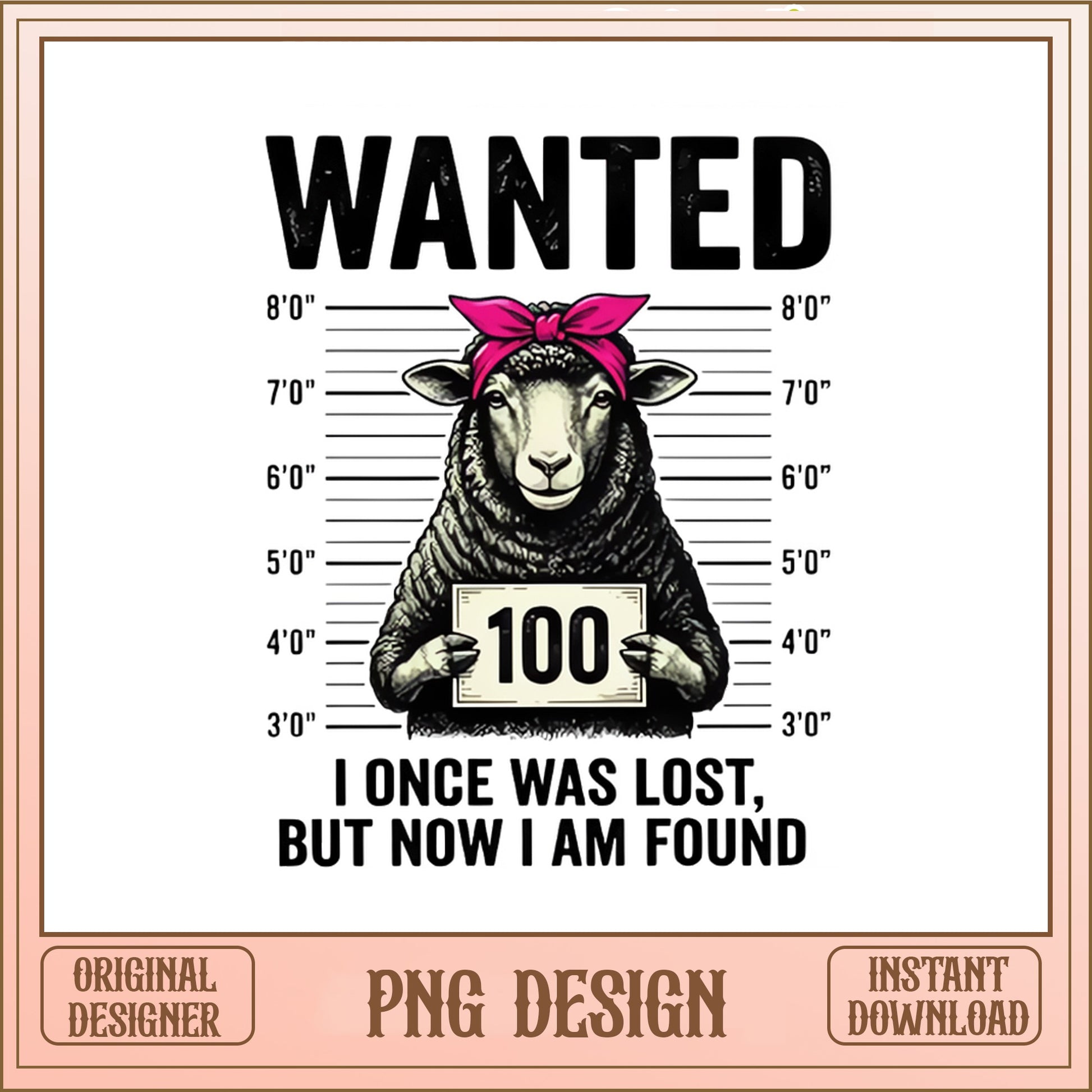 Wanted Sheep Mugshot PNG, Funny Sheep Design, Black Sheep PNG