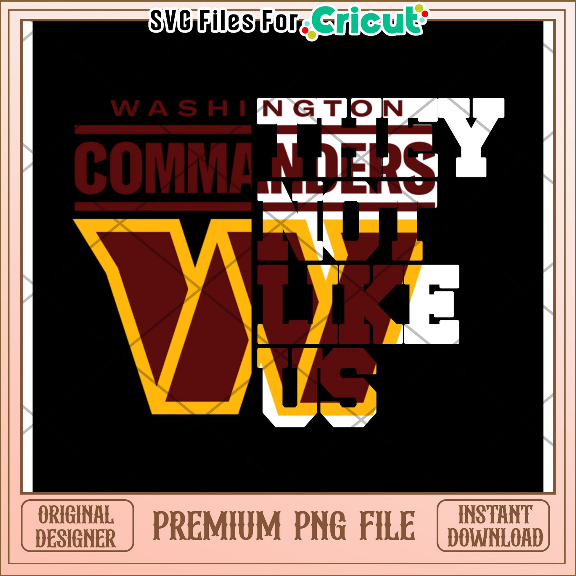 Washington Commanders Design for Cricut, Premium PNG File Download