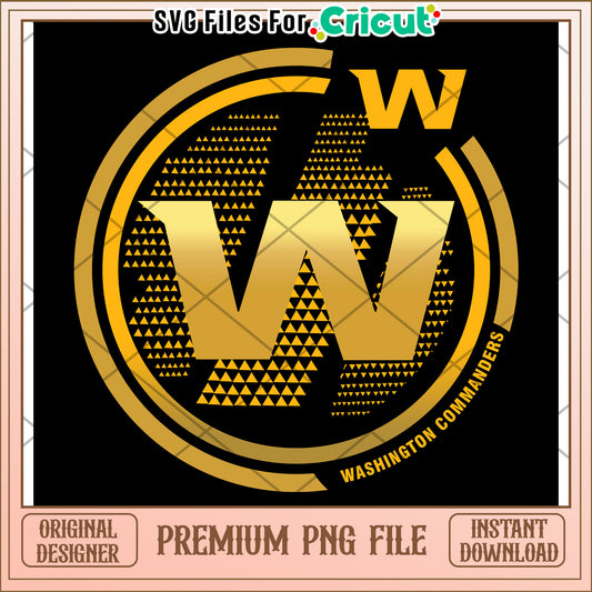 Washington Commanders Logo PNG File, Perfect for Crafting Projects