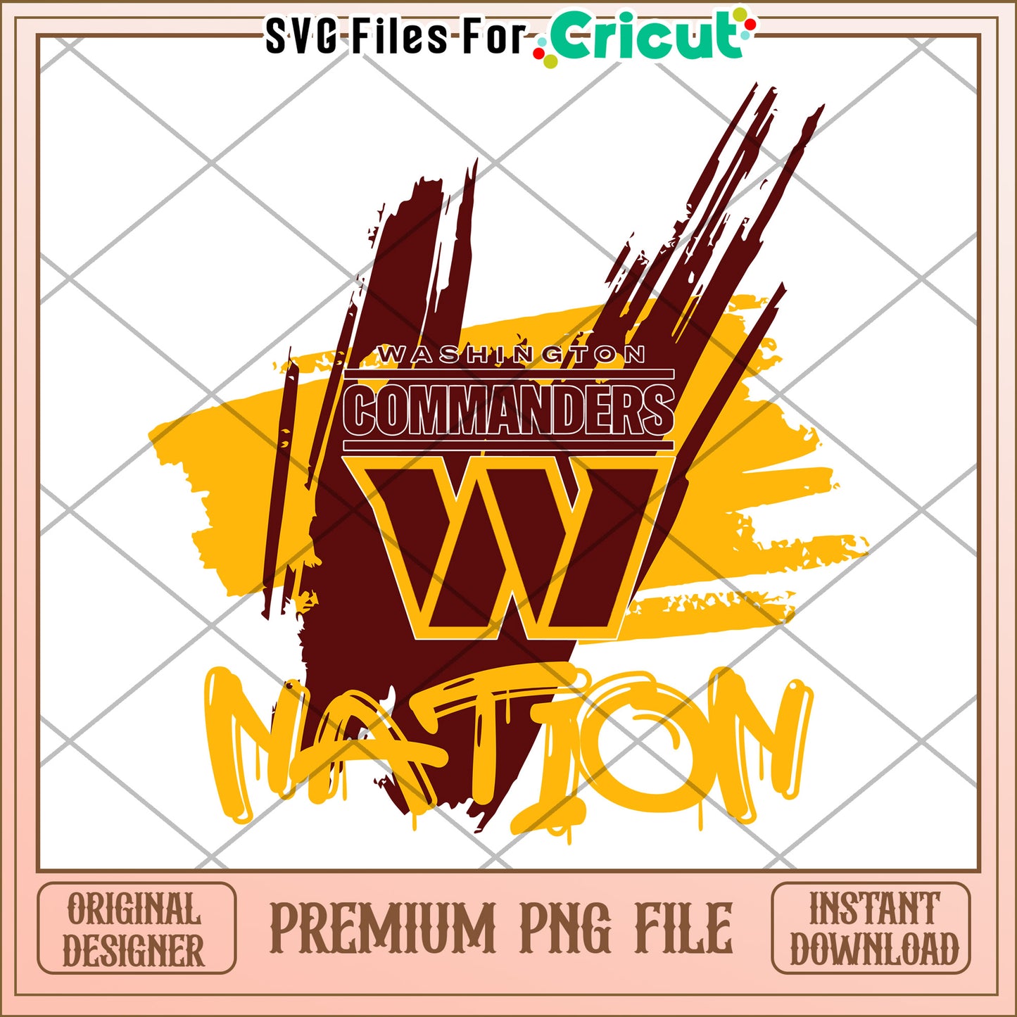 Washington Commanders Nation PNG File, Ideal for Cricut Projects
