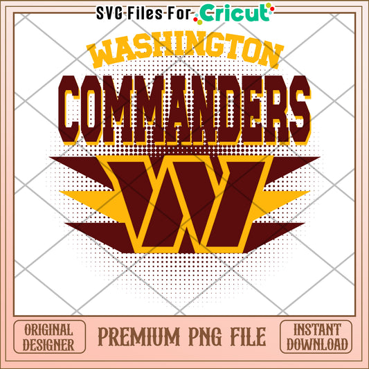 Washington Commanders PNG Design File, Perfect for Cricut Projects