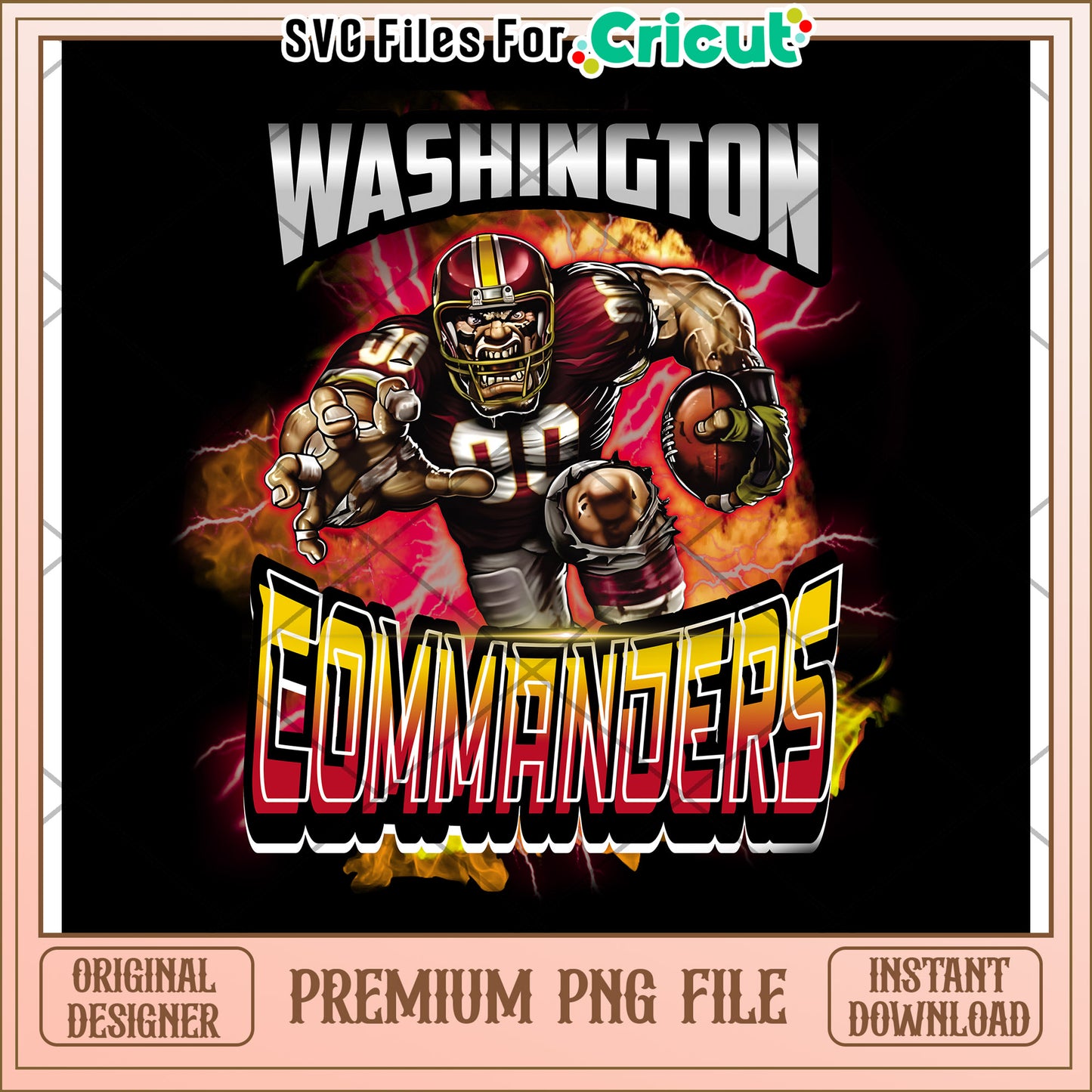 Washington Commanders PNG Design, perfect for sports fans crafts
