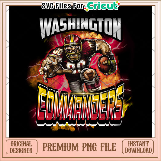 Washington Commanders PNG Design, perfect for sports fans crafts